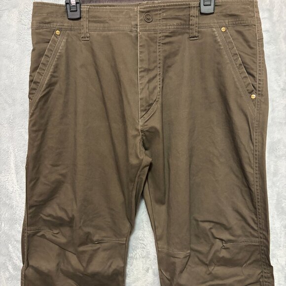 Kuhl Pants Mens 34X30 Brown Born On The Mountains Crag Series Slackr Hiking - Picture 2 of 12